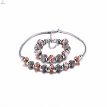 Custom Cheap China Factory Stainless Steel Charm Bracelets Necklaces Jewelry Sets